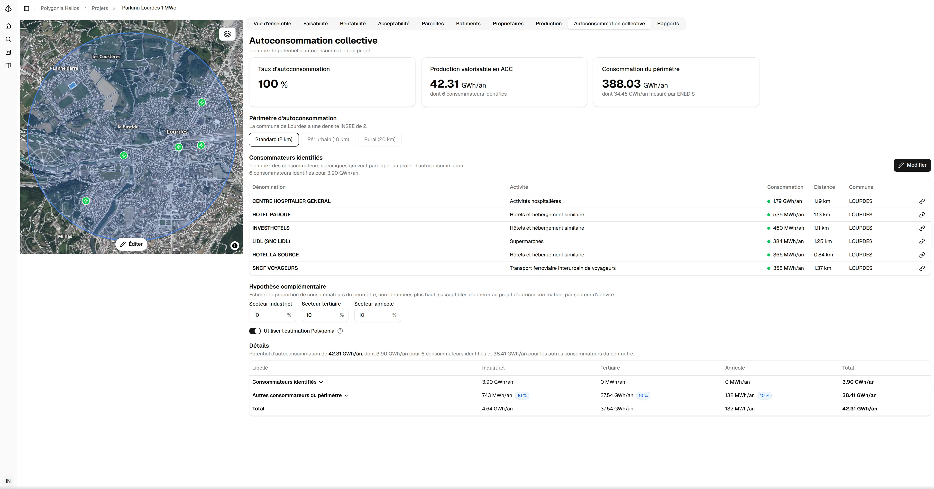 Identifiez le potentiel d'autoconsommation