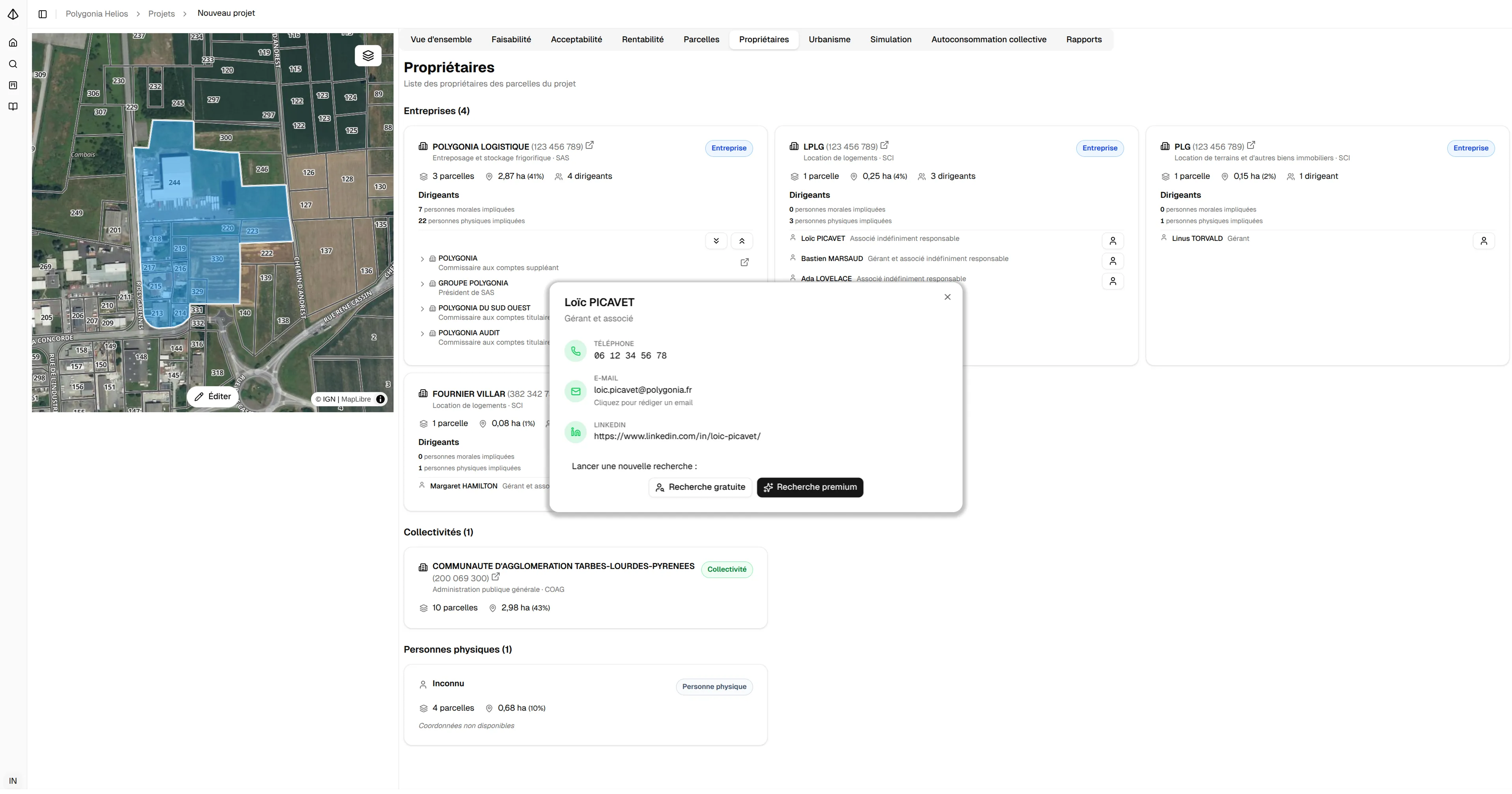 Contactez les propriétaires